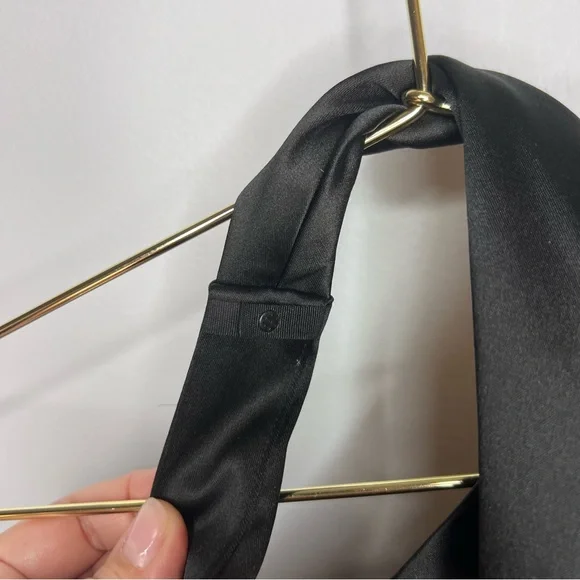 White House Black Market Black Satin and Lace Bustier - Picture 5 of 13